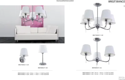 Immagine prodotto di Lampada da parete cromata con paralume bianco BRIGIT BIANCO 11-233