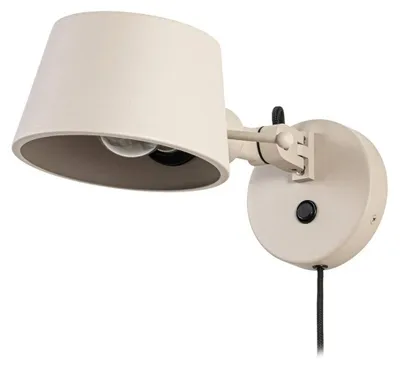 Immagine prodotto di Lampada da parete Lucande Silka, 14 cm, beige, flessibile, con spina