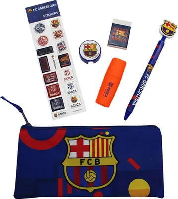 Obrázek produktu pro Sada na psaní FC Barcelona s penálem, propiskou a tužkou
