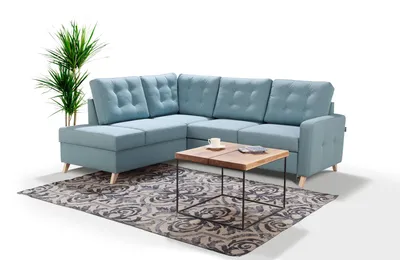 Zdjęcie produktu dla Bettfunktion Stoff Ecksofa L-Form Sofa Couch Design Couch Polster Textil Modern