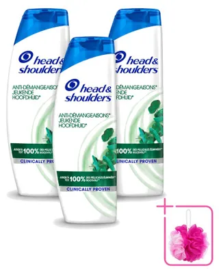 Zdjęcie produktu dla 3 x Szampon Head & Shoulders przeciw łupiezu, dla skóry głowy skłonnej do swędzenia, 285 ml - zestaw ekonomiczny - 3 sztuki