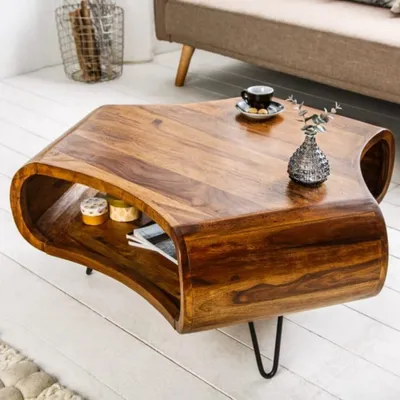 Produktbild von Design Couchtisch LIVE-RANIC ca.90cm Massivholz Palisander
