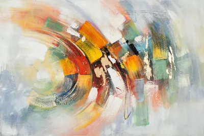 Produktbild von ArtUniverse Leinwandbild Bunte Welle 100 x 150 cm