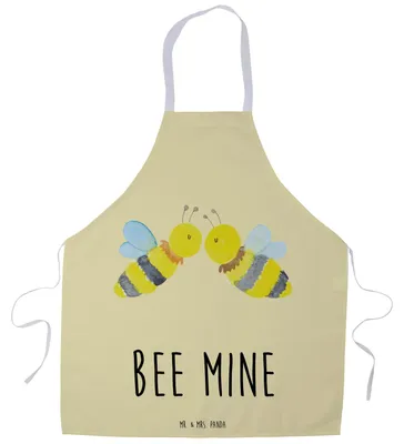 Produktbild von Mr. & Mrs. Panda Schürze Biene Liebe - Gelb Pastell - Geschenk, Küchenschürze, Kochschürze, Grillschürze, Kochbekleidung, Küchenzubehör