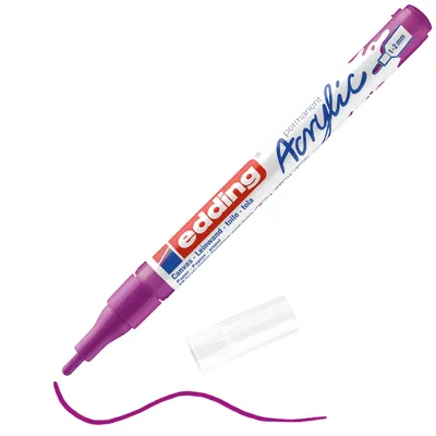 Produktbild von Edding 5300 Acrylmarker Fein, Violett, Block, Beere, Fein, 1 mm, 2 mm