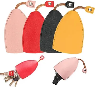 4er-Set Autoschlüsselbox aus PU-Leder, ausziehbar, 115x40x10 mm