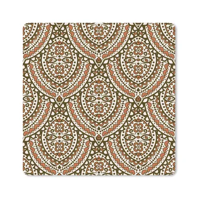 Produktbild von MuchoWow® Mauspad Mousepad Muster - Orange - Braun 20x20 cm - Mousepads - Maus Mat - Pad - Mausunterlage - Desk Mat - Bureauartikeln