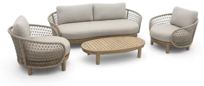 Produktbild von Lounge-Set Maka | 4-teilig | Sand | Akazienholz