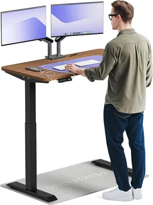 Image de Bureau électrique réglable avec deux moteurs - Table ergonomique de 120 x 60 cm
