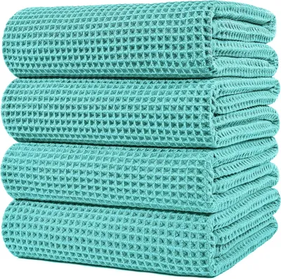 Produktbild von Waschlappen POLYTE Badetuch, Mikrofaser, Waffelmuster, schnell trocknend, 430 g/m², 76,2 x 152,4 cm