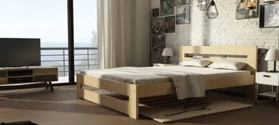 Obrázek produktu pro Jednolůžková postel 90x200 GARNET - borovice