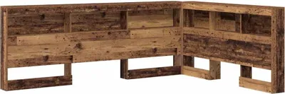 Zdjęcie produktu dla vidaXL Zagłówek z półką z drewna odzyskanego 140 cm materiał drewnopochodny