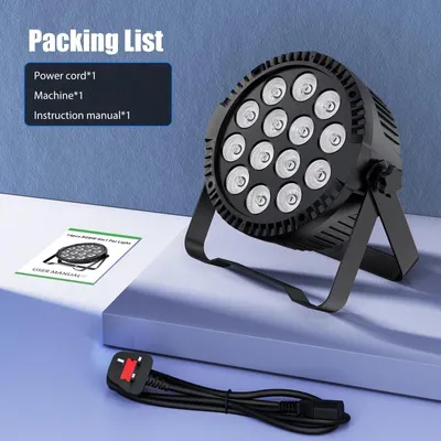 Obrázek produktu pro PAR reflektor – 14 LED, osvětlení pro pódium – sada 4 kusů – 84 W – RGBW (4 v 1) – DMX512 – ovládání hudbou – zástrčka pro EU