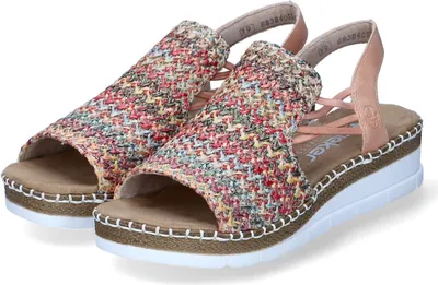 Produktbild von Rieker Damen Sandalen Mehrfarbig Textil-Synthetik-Mix Größe: 40