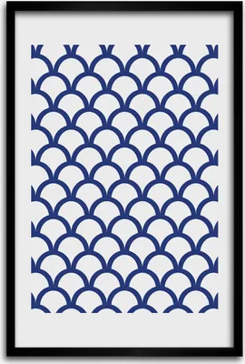 Produktbild von Bild - Bilderrahmen - 40 cm x 60 cm - MDF - Rahmen - Wandkunst - Marinistischer Hintergrund