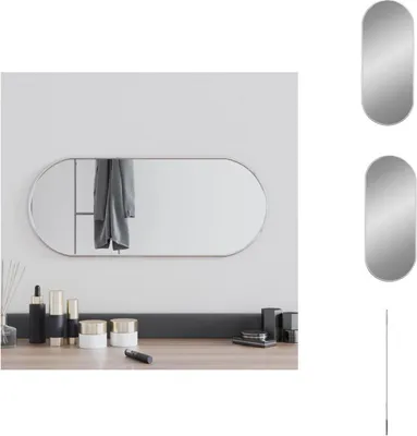 Zdjęcie produktu dla vidaXL Lustro ścienne srebrne owalne 60x25 cm - Lustro