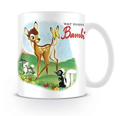 Produktbild von Pyramid Tasse mit Bambi und Freunde Klopfer & Blume Motiv, Vintage Design, 315 ml