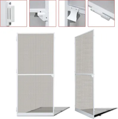 Immagine prodotto di Hengda zanzariera porta zanzariera - 95x210CM balcone porta zanzariera porta impermeabile telaio in alluminio zanzariera in fibra di vetro per soggiorno finestre balconi