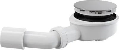 Produktbild von BADLAND Ablaufgarnitur für Duschwanne Dusche Siphon Ø 90 mm Ablauf flach 60 cm