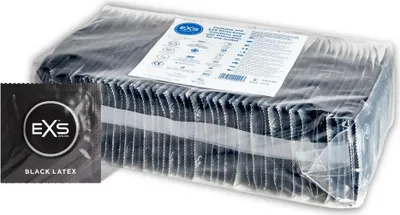 Zdjęcie produktu dla EXS Extra Black 100 szt. prezerwatywy czarne, lateksowe, 54 mm