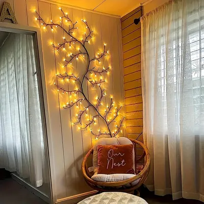Produktbild von Lichterkette Willow Vine,USB Weidenrebe Baum Lichter , 144 LED Biegbare KÃ1/4nstliche Baumzweige Lichter