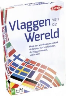 Obrázok produktu pre Tactic Vlaggen van de wereld, Stolová hra, Vzdelávací, 8 rok / roky, Rodinná hra