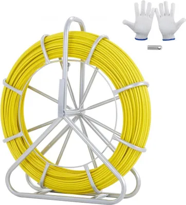 Zdjęcie produktu dla Ściągacz do taśm z włókna szklanego 656 ft 1/4 cala pręt bieżni kablowej