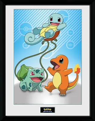 Image de Affiche encadrée Pokémon - Débutants de Kanto