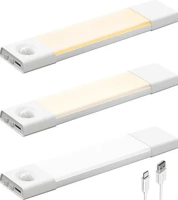 Zdjęcie produktu dla Oświetlenie pod szafę LED 30 szt czujnik ruchu akumulator bezprzewodowe