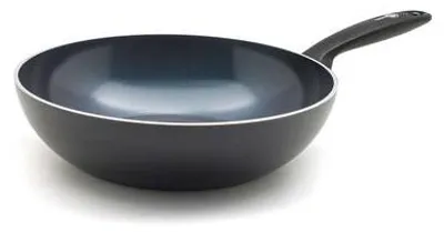 Produktbild von GreenPan Torino, Rund, Wok-/Bratpfanne, Schwarz, Keramik, 180 °C, Aluminium