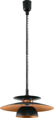 Produktbild von EGLO Pendelleuchte Brenda, 1 flammige Hängelampe, Hängeleuchte aus Metall und Kunststoff, Esstischlampe, Wohnzimmerlampe hängend mit E27, Ø 43 cm
