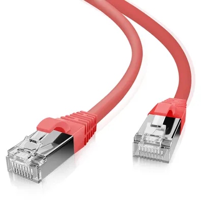 Produktbild von helos Patchkabel SF/UTP Cat 5e rot 3,0 m