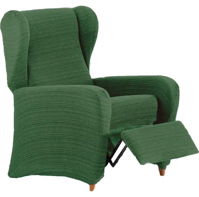 Produktbild von ECOMMERC3 Elastischer Sesselbezug aus Jacquard, Ohrensessel, grün, verstellbar,