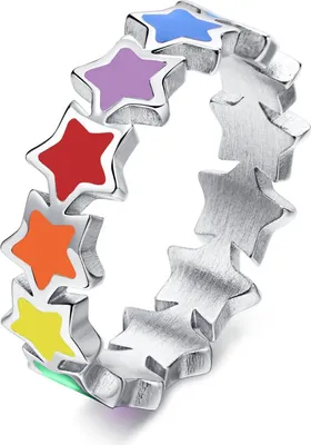 Produktbild von Ring Regenbogen Sterne 54 (17.2 mm Ø)