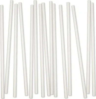 Produktbild von Papier Trinkhalme, weiß, 250 x 8 mm, 4 lagig, 3250 Stück (1 Karton)