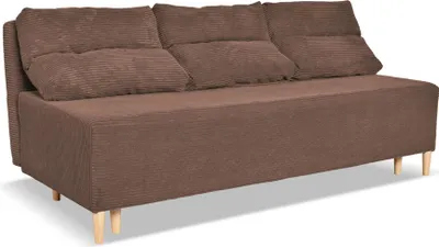 Produktbild von Family Meble Couch Kimo Schlafsofa Schlafcouch mit Bettkasten Freistehendes Lounge Sofa Bequem zum Entspannen Wohnzimmer Wartezimmer Braun(A)