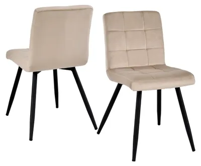 Produktbild von Duhome 2er Set Esszimmerstühle Küchenstuhl Wohnzimmerstuhl Polsterstuhl mit Metallbeine Samt Stuhl für Küche Esszimmer Wohnzimmer, Khaqi