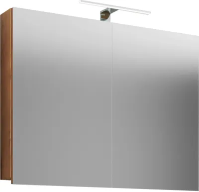 Zdjęcie produktu dla VCB1 szafka łazienkowa z lustrem 80cm z oświetleniem, dekor dąb miodowy.