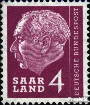 Produktbild von Briefmarken Saarland 1957 Mi 383 gestempelt Bundespräsident Heuss (I)