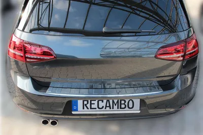 Zdjęcie produktu dla Osłona progu załadunkowego z polerowanej stali nierdzewnej do VW GOLF 7 VII BENT REAR z fazowaniem