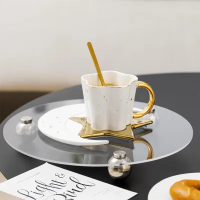 Produktbild von Kaffeetasse, Trinkbecher, Keramik-Kaffeetasse, Kaffeetassen-Set, Tasse aus Keramik, Keramikbecher 120 ml Weiß /MYKFB-bai/