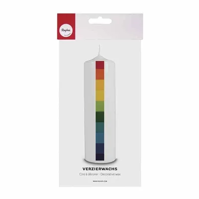 Obrázek produktu pro Rayher 31616000 Rayher Wachsfolien mehrfarbig Regenbogen-Set
