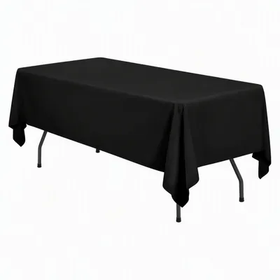 Productafbeelding van Rechthoekige tafelkleed, zwart, 153x320 cm, polyester, gemakkelijk te onderhouden