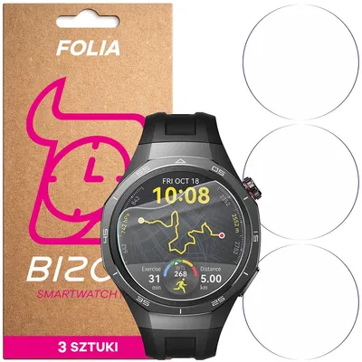 Produktbild von Schutzfolie für den Bildschirm für Huawei Watch GT 5 Pro 46 mm, Bizon Watch HydroFlex, 3 Stück