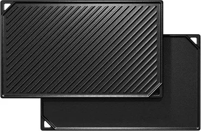 Image de Ensemble 2-en-1 en fonte double face pour four et poêle - 41,8 x 24 cm - pour grill, four et poêle - 1 pièce