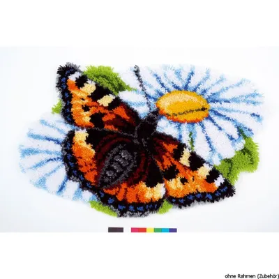 Produktbild von Vervaco Knüpfformteppichpackung Schmetterling
