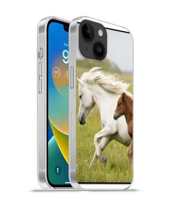 Produktbild von MuchoWow® Handyhülle Schutzhülle Hülle für Apple iPhone 14 - Softcase Pferde - Tiere - Gras Silikon Softcase Handy Hülle - Mobiltelefonhülle