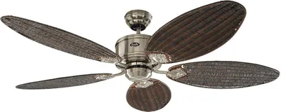 Obrázok produktu pre Energeticky úsporný stropný ventilátor s diaľkovým ovládaním Eco Elements 132 cm s chrómovými brúsenými lopatkami