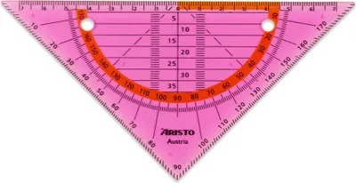 Produktbild von Aristo Flex Geometrie Dreieck 16 cm biegsam, Hypotenuse 16 cm, neonpink