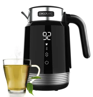 Productafbeelding van Cecotec ThermoSense 600, 1,7 liter, 2200 watt, zwart, roestvrij staal, verstelbare thermostaat, draadloos